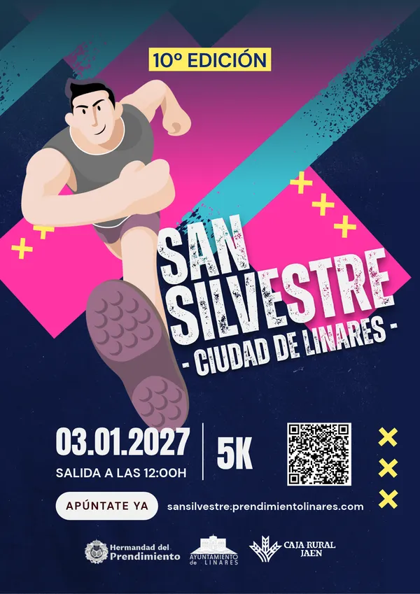 Cartel oficial de la X San Silvestre Ciudad de Linares